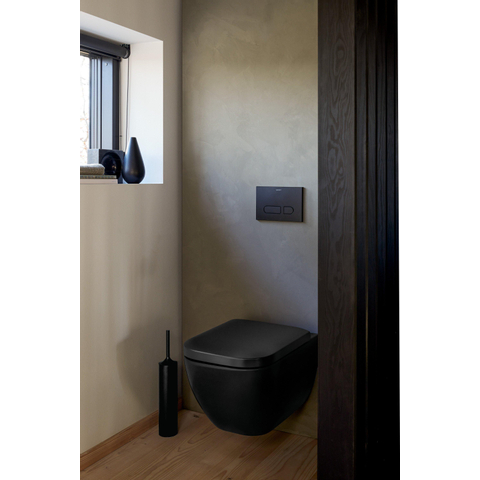 Duravit Happy D.2 WC-zitting - 43x35.9x4.3cm - met softclose - met quickrelease - kunststof - mat antraciet SW297027