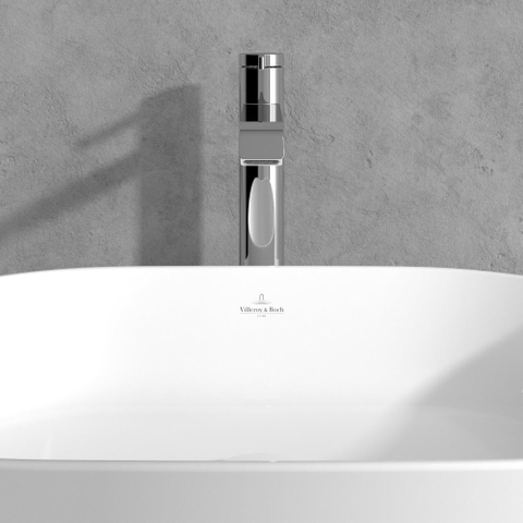 Villeroy & Boch Dawn 1 greeps wastafelkraan verhoogd - zonder pop up afvoergarnituur - hoogglans chroom SW974125