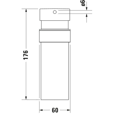 Duravit Starck T Zeepdispenser - 17.6x6cm - matglas - mat zwart SW297098