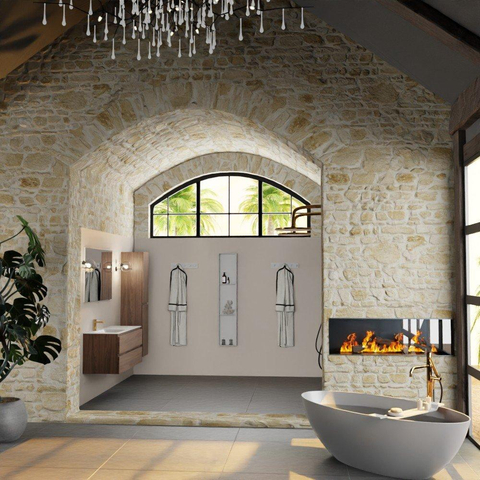 Mondiaz Aivy ensemble de meuble de salle de bains - 120x45x50cm - 1 trou de robinet - 1 vasque talc Solid surface - Gauche - 2 tiroirs - Avec miroir - Mélamine Mocha SW892423