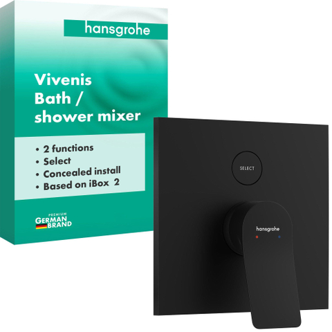 Hansgrohe Vivenis inbouw badmengkraan iBox Universal 2 mat zwart SW1567469