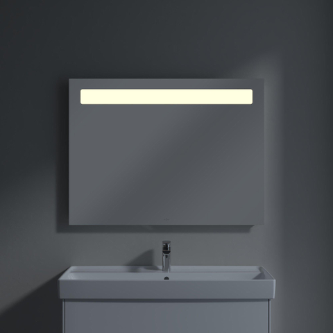 Villeroy & Boch More to see 14 More To See spiegel - met geïntegreerde LED verlichting horizontaal - 3 voudig dimbaar - 100x75x4.7cm - glans zilver 1024969