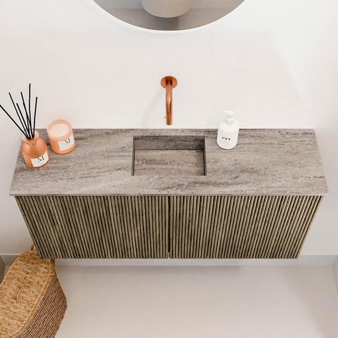 Mondiaz JOYA-DLUX 90cm toiletmeubel - kleur Dusk - Wastafel FAYE positie Midden Zonder kraangat kleur Oza. SW1425988