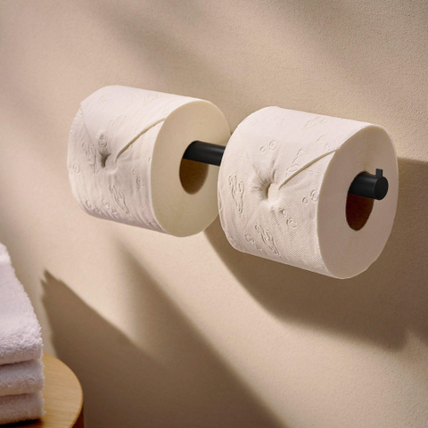 Hansgrohe AddStoris S dubbele closetrolhouder mat zwart SW1567146
