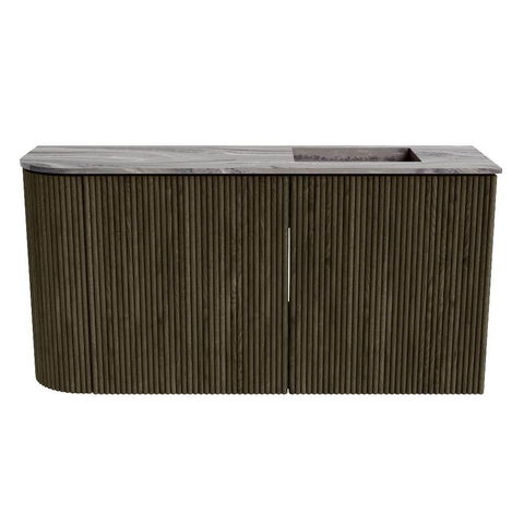 Mondiaz JOYA-DLUX 81.6cm toiletmeubel - ronding links kleur Shadow - Wastafel FAYE positie Rechts 1 kraangat kleur Sombra. SW1425220