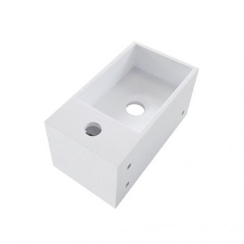 Wiesbaden Julia Fontein rechts - 35x20x16cm - solid surface - mat wit SW110910
