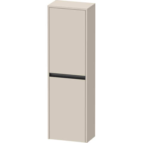 Duravit Ketho.2 Halfhoge kast - met 2 deuren - 40x132x24cm rechts - met tip ontaupe - supermat SW772620