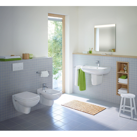 Duravit D-code WC-zitting - 44.3x35.9x5cm - met softclose - kunststof - compact - wit glanzend SW46981