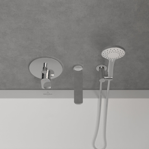 Villeroy & Boch O.novo 1 greeps inbouwkraan - met omstel - hoogglans chroom SW974232