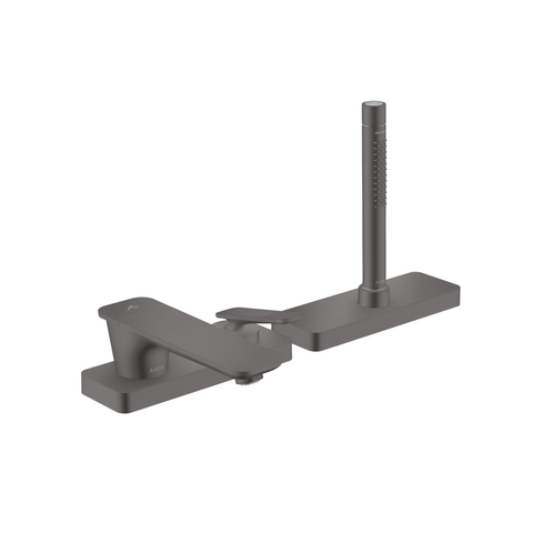 Hansgrohe Axor Citterio C afbouwdeel v. 3-gats inbouw badrandkraan m. sbox en cubic cutm. handdouche. voorsprong 15.5cm - brushed black chrome SW1152201