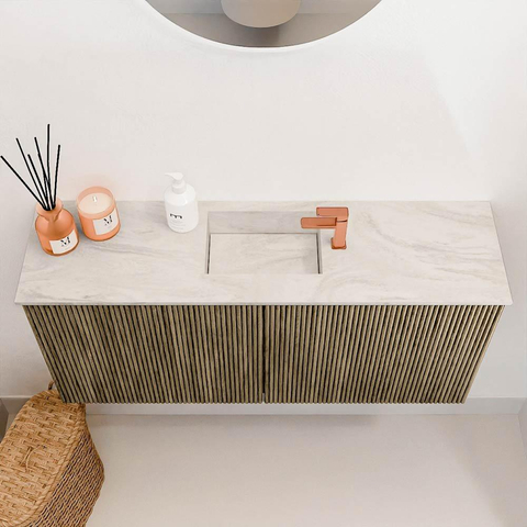 Mondiaz JOYA-DLUX 90cm toiletmeubel - kleur Dusk - Wastafel FAYE positie Midden 1 kraangat kleur Ostra. SW1423416