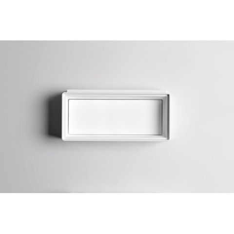Clou New Flush lave-mains 38x18cm sans plage de robinetterie avec plaque de vidage aluite Blanc mat SW106247