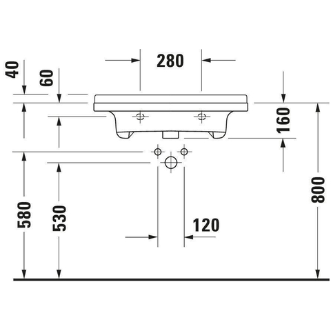 Duravit Starck 3 Vital wastafel - 70x54.5cm - met wondergliss - wit 0316326