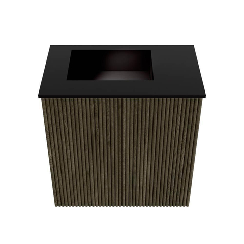 Mondiaz JOYA 40cm meuble de toilette - couleur Shadow - Vasque FAYE position Gauche Sans trou de robinet couleur Urban SW1421475
