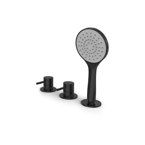 Hotbath Buddy Badrandcombinatie - één hendel mengkraan - PVD - geborsteld zwart SW1246290