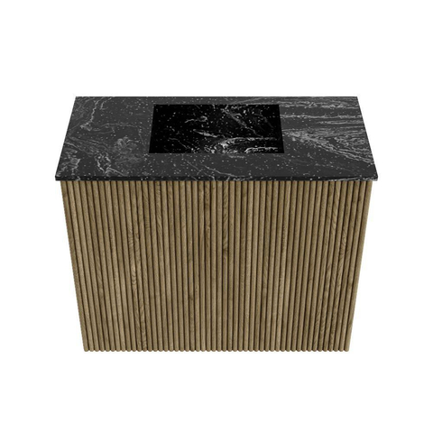 Mondiaz JOYA-DLUX 50cm toiletmeubel - kleur Dusk - Wastafel FAYE positie Midden Zonder kraangat kleur Lava. SW1423224