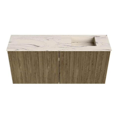 Mondiaz JOYA-DLUX 90cm toiletmeubel - kleur Dusk - Wastafel FAYE positie Rechts Zonder kraangat kleur Nata. SW1425925