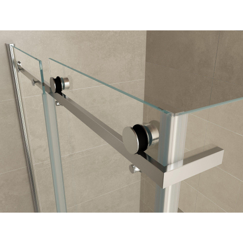 Wiesbaden Pared cabine avec 1 porte coulissante 1200 x 900 x 2000 x 8 mm verre clair nano/chrome SW10426