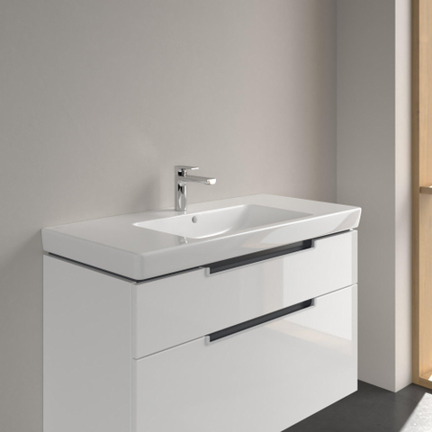 Villeroy & Boch Subway 2.0 meubelwastafel - 100x47cm - 1 kraangat - met overloop - White Alpine (glans wit) 1024058