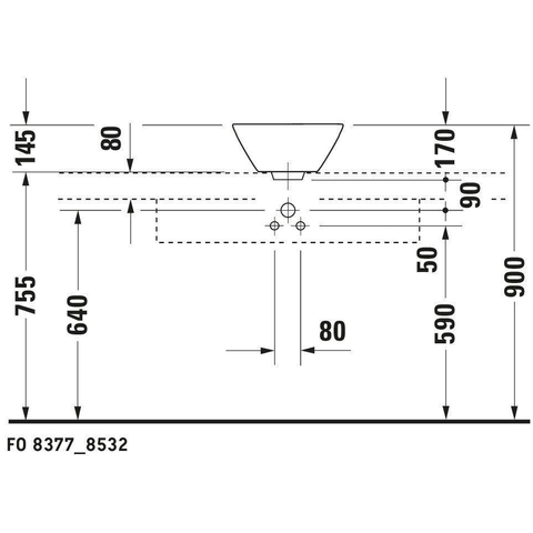 Duravit Starck 1 waskom ø33cm met wondergliss (vuilafstotende behandeling) wit 0295460