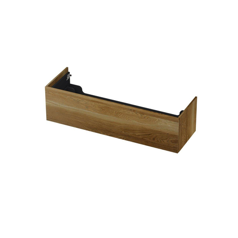 INK Wastafelonderkast - 140x45x37.6cm - 1 lade - push to open - met recht opdekfront - Eiken - Ash grey SW439313