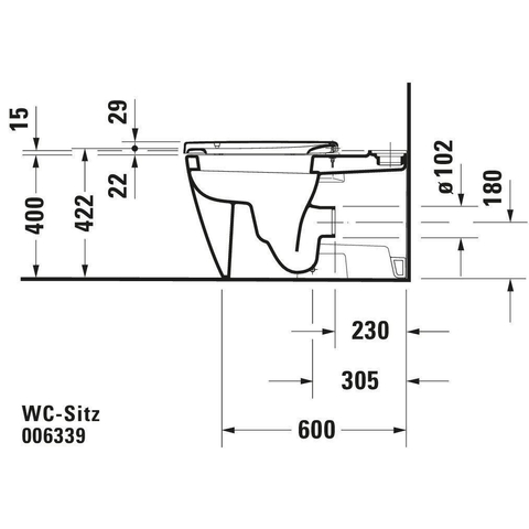 Duravit Universeel WC-zitting - 37.2x48.8x5.1cm - met softclose - met quickrelease Polypropyleen - wit 0314237