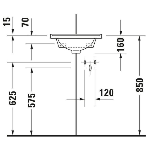Duravit Starck 3 Hoekfontein - 43x38.5cm - wit 0313777