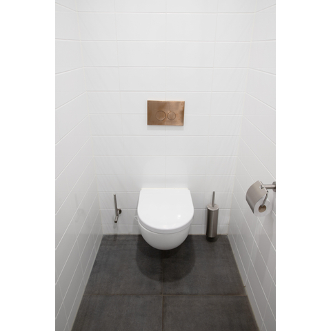Geberit Duofix Element - UP320 - QeramiQ metal bedieningsplaat - wand - 112cm - ronde knoppen - metaal - geborsteld koper SW976097