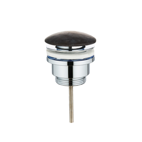 Saniclass Noche Afvoerplug - klikwaste - natuursteen - donker SW1474831