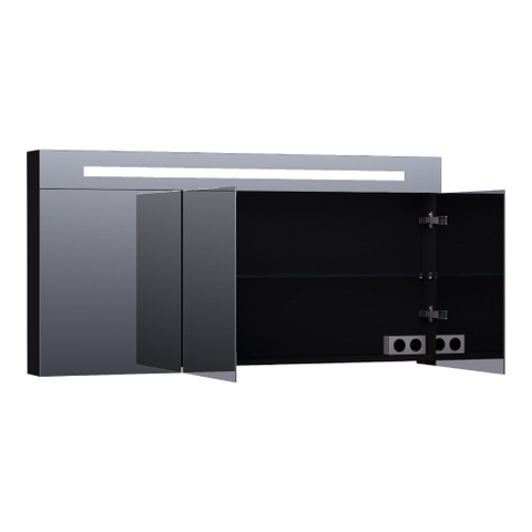 BRAUER Promise Deluxe spiegelkast – 139x70x15 cm – directe LED – Zwart mat SW371741