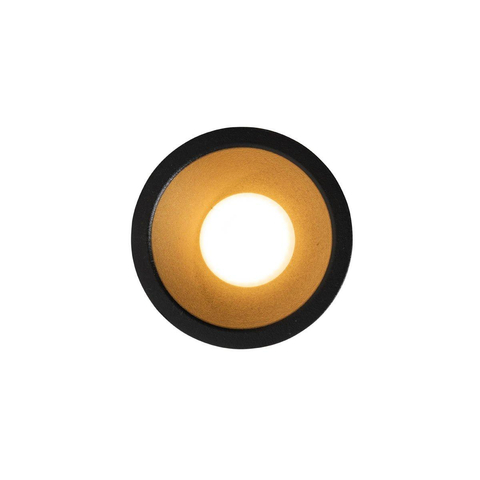 QAZQA Dept Inbouwspot - 1 spot - IP44 - Rond - Zwart SW1450850