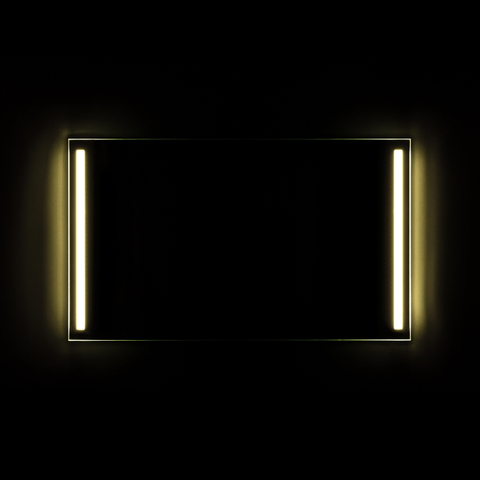 Adema Squared Miroir salle de bain 120x70cm avec éclairage LED gauche et droite avec chauffage et interrupteur capteur SW238218