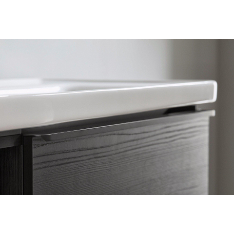 Duravit D-neo Wastafel - met waskom rechts - met kraangat - met overloop - 80x48cm - met wondergliss - wit SW640466