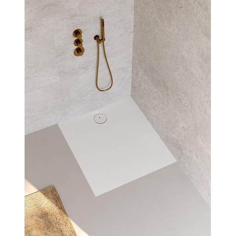 Riho Nuvia Douchevloer - 100x90cm - antibacterieel - purite - white matt SW1585135