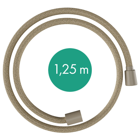 Hansgrohe Designflex Planet Edition textiel - doucheslang - 125cm - mat zand (beige) SW918133