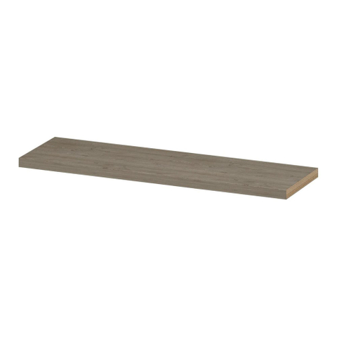 INK 35d étagère murale - 120x35x3.5cm - bord avant chanfreiné - pour niche - MFC chêne grège SW493823