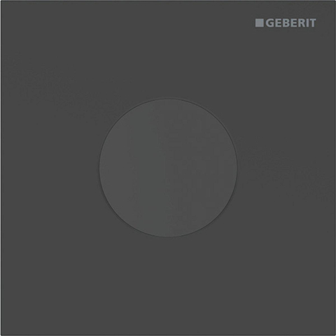 Geberit Type 40 urinioir bedieningsplaat - batterij - rond - matzwart/easy-to-clean - mat zwart SW1237191