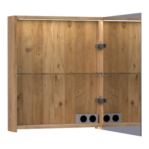 BRAUER Impress Deluxe spiegelkast – 59x70x15 cm – directe LED – rechtsdraaiende – Chateau SW371797