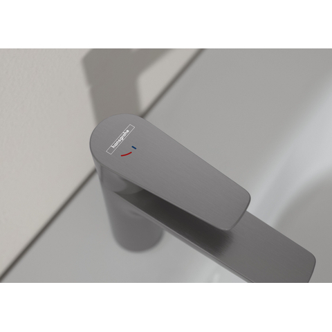 Hansgrohe Talis e 1-gats wastafelkraan - 110 - coolstart - zonder waste - voorsprong 11.2cm - hoogglans zwart chroom SW451556