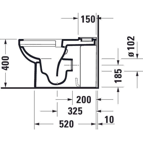 Duravit No.1 WC au sol 65.5x36.5x42cm Blanc haute brillance SW723802