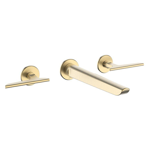 Crosswater Foile Wastafelkraan - 2 hendels - inbouw - geborsteld messing (goud) SW968386