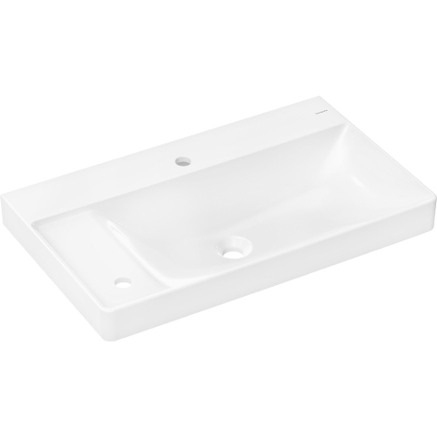 Hansgrohe Xelu Q wastafel - 80x48x8cm - planchet links - 1 kraangat - wit SW1413584