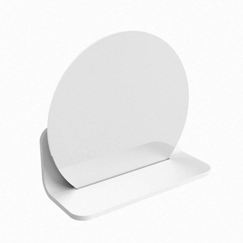 Mondiaz SPOT spiegel – Ø30 cm – met planchet – Talc (wit) SW1235463