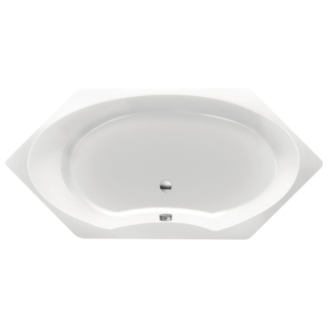 Xenz Orona Baignoire d'angle - 190x90x53 - bonde centrale - acrylique - blanc SW103320