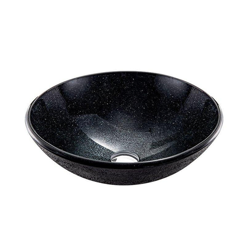Saniclass Pesca Black Grey Vasque à poser 42x14.5cm Verre de sécurité Noir gris SW522624