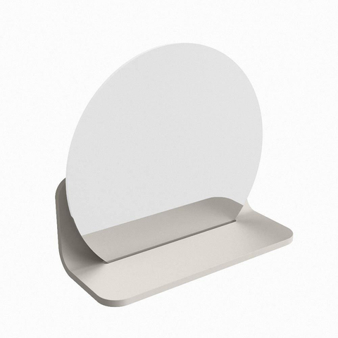 Mondiaz SPOT spiegel – Ø30 cm – met planchet – Linen (offwhite) SW1235550
