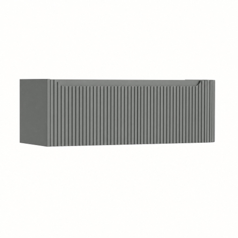 H&R Badmeubelen Juice Wastafelonderkast - 120x45x40cm - rechterhoek afgerond - 3D-front - 1 lade - geïntegreerde greep - petrol mat SW1259842