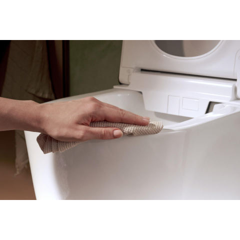 Hansgrohe LavaPura Element S WC lavant – séchage à air chaud & abattant automatique – blanc brillant SW1413638