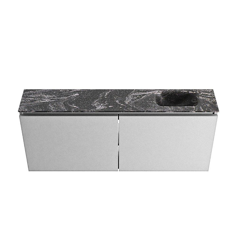 MONDIAZ TURE-DLUX Meuble de toilette 120 cm Plata. Lavabo EDEN Lava position à droite. Avec 1 trou de robinet. SW1103992