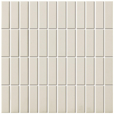 The Mosaic Factory London Carrelage mosaïque rectangulaire 7.3x2.3x0.6cm pour le sol pour l'intérieur et l'extérieur céramique blanc SW382560